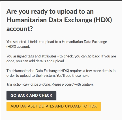 Click " ADD DATASET DETAILS...." to continue