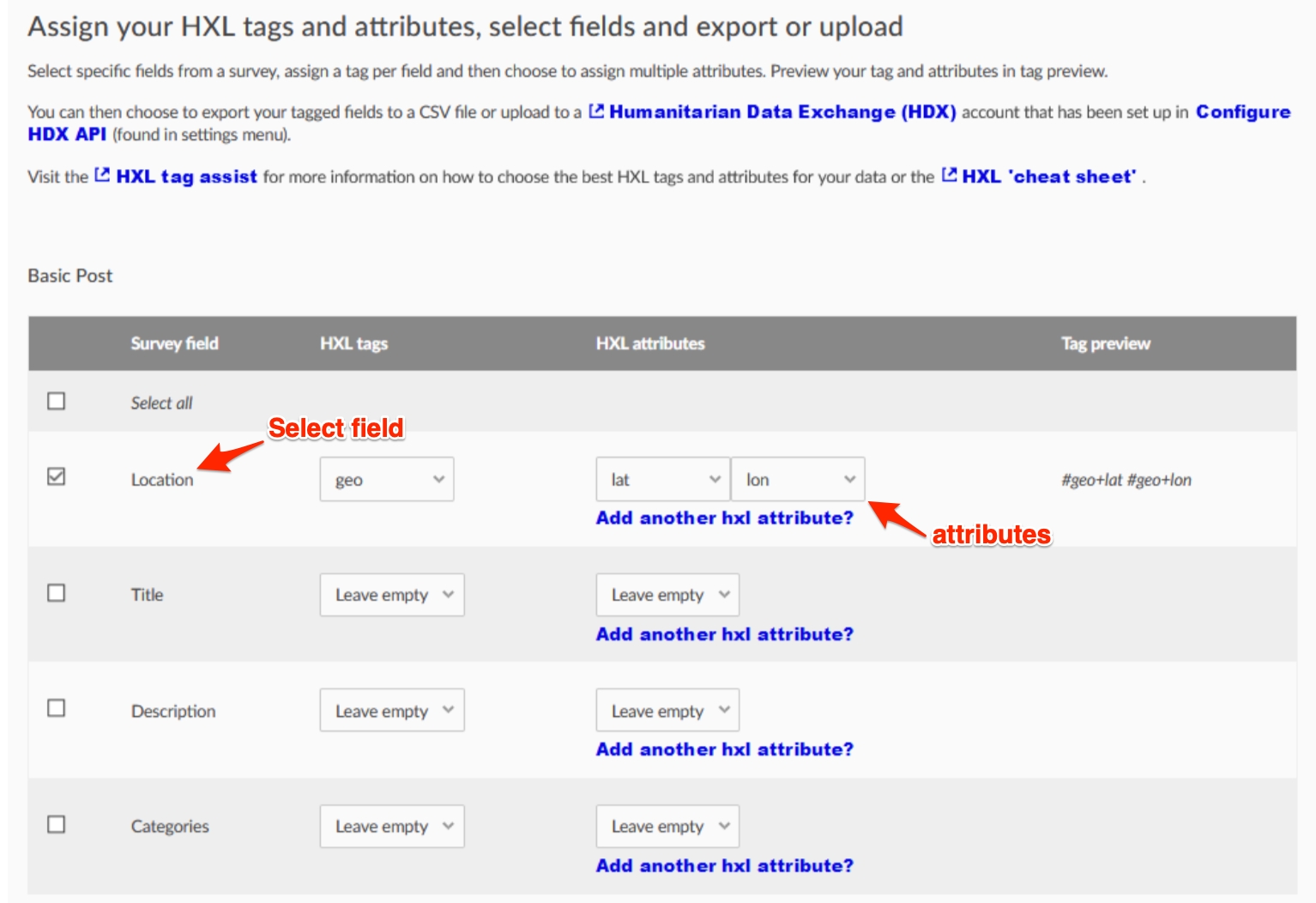 Selecting the #geo+lat+lon tags